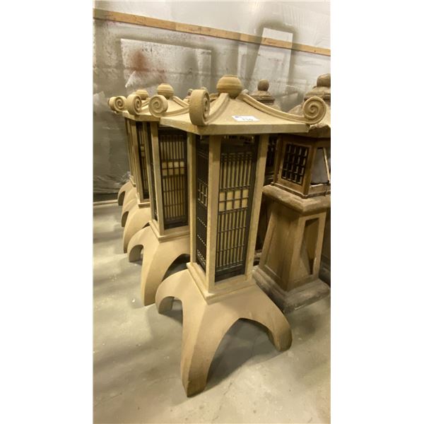 SET OF 4 STYROFOAM SET DEC PAGODA PROPS APPROX 58" H