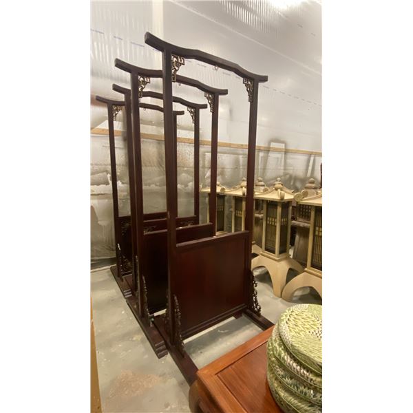 ORIENTAL CARVED HARDWOOD ROOM DIVIDER/LANTERN STAND