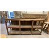 Image 2 : RUSTIC SOLID WOOD APPROX 6' SHELVING UNIT