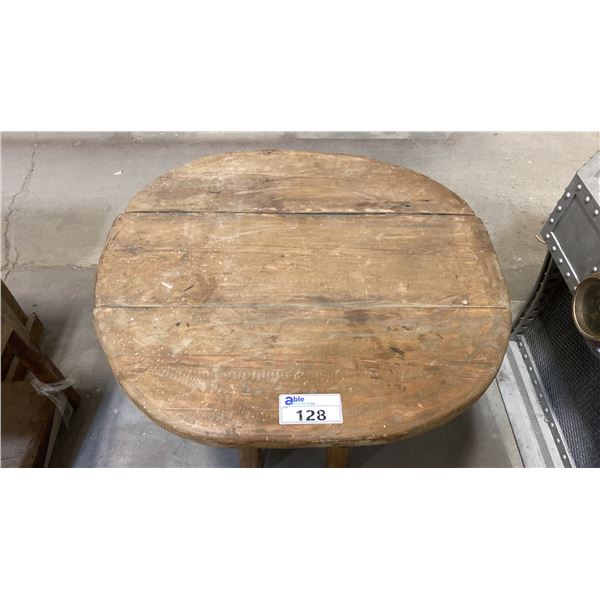 REPURPOSED PRIMITIVE LOOK ROUND OUTDOOR TABLE