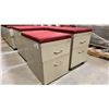 Image 2 : PAIR OF MOBILE PADDED TOP FILING CABINET STOOLS