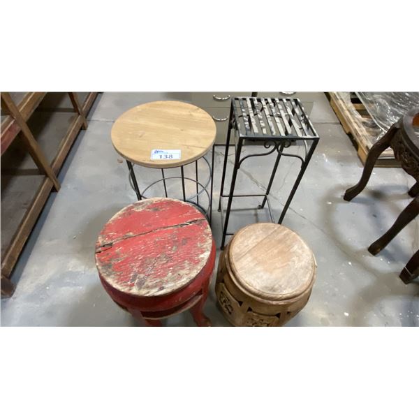 GROUP OF 4 PLANT STANDS