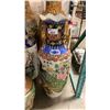 Image 1 : LARGE DECORATIVE ASIAN FLOOR VASE APPROX 47" TALL