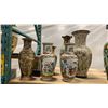 Image 2 : SHELF OF ASSORTED DECORATIVE FLOWER VASES & DECORATIVE ITEMS