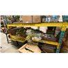 Image 1 : SHELF OF ASSORTED FAUX PLANTS/FLOWERS, FLOWER VASES/POTS & DECORATIVE ITEMS