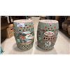 Image 1 : PAIR OF DECORATIVE CERAMIC GARDEN STOOLS