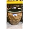 Image 1 : LARGE DECORATIVE CERAMIC ASIAN PLANTER POT