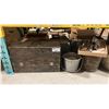 Image 2 : SHELF OF ASSORTED WOODEN BOXES, METAL PAILS & DECORATIVE ITEMS