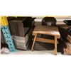Image 3 : SHELF OF ASSORTED PROP WEAPONS, WOODEN STOOL, CRATE & MORE