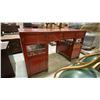 Image 2 : HARDWOOD WITH METAL ACCENTS ASIAN PAINTED RED RUSTIC DESK