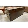 Image 2 : PINE DOVETAILED TRUNK WITH IRON ACCENTS