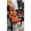 Image 6 : CARVED HARDWOOD TRADITIONAL ASIAN DESK WITH 3 CHAIRS