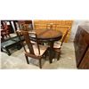 Image 1 : ROUND ASIAN DINING TABLE WITH 4 CHAIRS