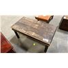 Image 2 : RUSTIC HARDWOOD COFFEE TABLE WITH METAL ACCENTS