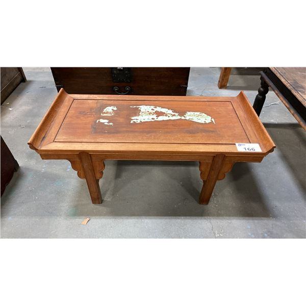 LIGHT MAHOGANY ASIAN TEA TABLE
