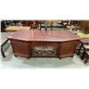 Image 1 : HEAVILY CARVED HARDWOOD ASIAN EXECUTIVE DESK WITH DRAGON MOTIF