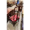 Image 2 : HEAVILY CARVED ASIAN ARMCHAIR WITH DRAGON MOTIF