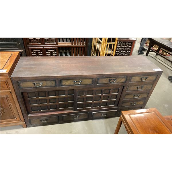 HARDWOOD WITH METAL ACCENTS SIDEBOARD BUFFET