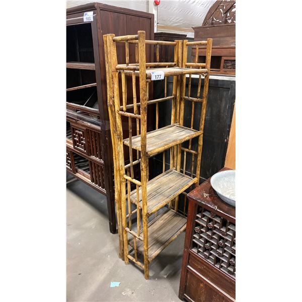 RUSTIC BAMBOO BOOKSHELF