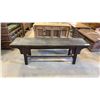 Image 1 : HARDWOOD STAINED DARK RUSTIC BENCH SEAT