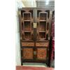 Image 1 : CHINESE HEAVILY CARVED WOODEN DISPLAY CABINET *GLASS INSERT PANELS FOR DOORS MISSING*