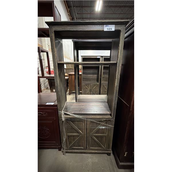 RUSTIC HARDWOOD SHELVING UNIT