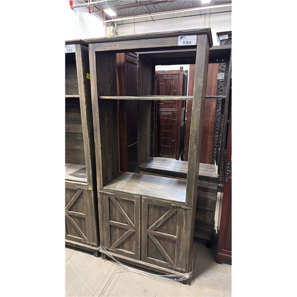 RUSTIC HARDWOOD SHELVING UNIT