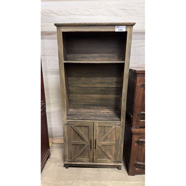 RUSTIC HARDWOOD SHELVING UNIT