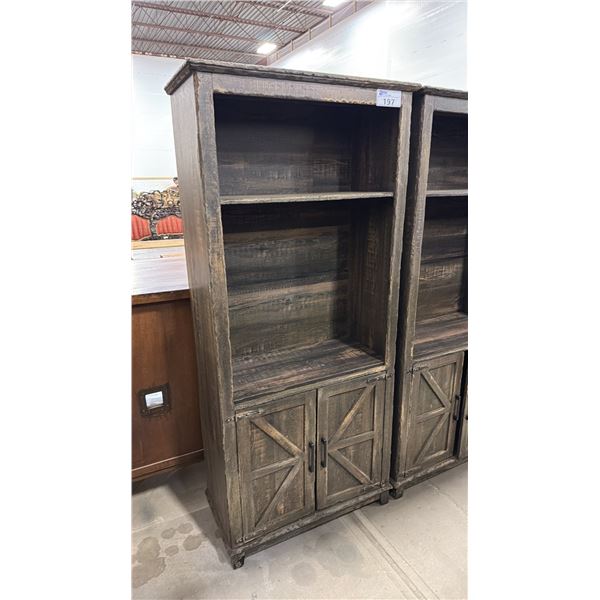 RUSTIC HARDWOOD SHELVING UNIT