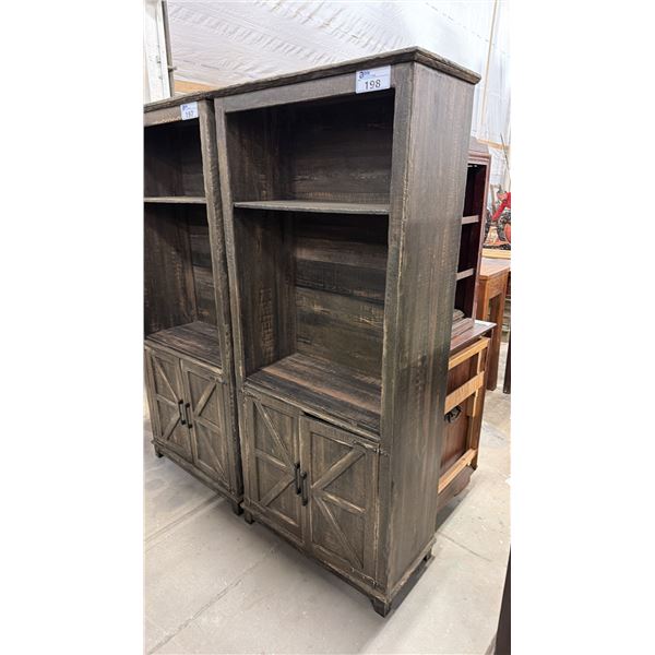 RUSTIC HARDWOOD SHELVING UNIT