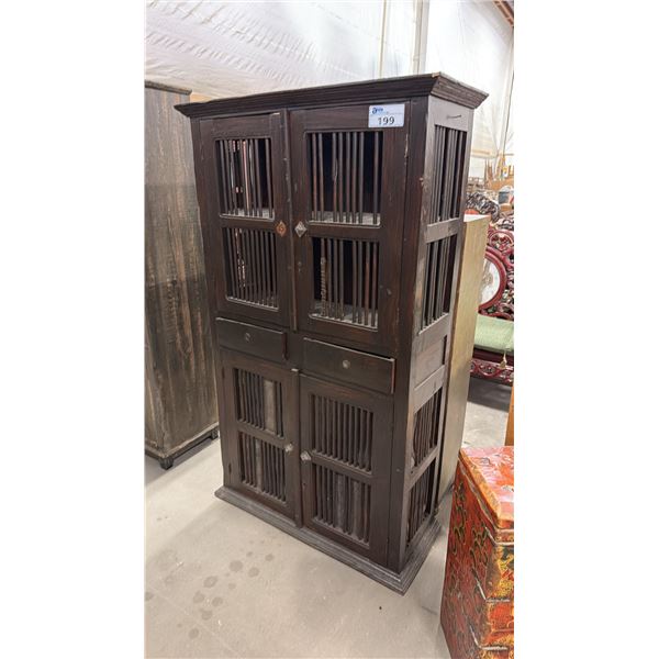 HARDWOOD ASIAN STORAGE CABINET