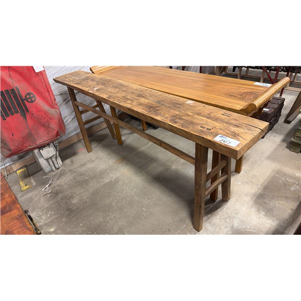 RUSTIC HARDWOOD HALLWAY TABLE