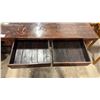 Image 2 : RUSTIC HARDWOOD CONSOLE TABLE WITH METAL ACCENTS