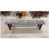 Image 2 : BLACK PAINTED RUSTIC WOODEN BENCH