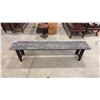 Image 2 : BLACK PAINTED RUSTIC WOODEN BENCH