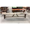 Image 1 : 7' RUSTIC WOODEN BENCH SEAT