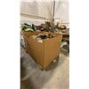 Image 1 : PALLET OF FAUX VEGETABLES, ROCKS & BURLAP SACKS