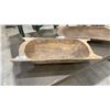 Image 1 : PRIMITIVE WOODEN DOUGH/FOOD PROCESSING BOWL