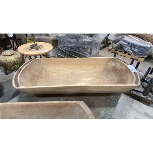 PRIMITIVE WOODEN DOUGH/FOOD PROCESSING BOWL