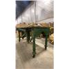 Image 3 : PAINTED GREEN RUSTIC WORK TABLE APPROX 5.5'L X 2.5'W X 2.7'H