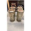 Image 1 : GROUP OF 4 ASIAN MOTIF SMALL WOODEN OCTAGON PLANT STANDS