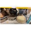 Image 3 : SHELF OF LARGE BRASS SERVING PLATES, CLOCHES, SMALL DECORATIVE BOWLS, LARGE BRASS JUG & ASSORTED