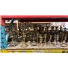 Image 2 : SHELF OF ASSORTED BRASS CANDLE HOLDERS, VASES, SERVING PITCHERS, GOBLETS & MORE