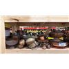 Image 2 : SHELF OF ASSORTED COPPER PLATES, BOWLS, CUPS & DECOR ITEMS