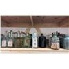 Image 6 : 2 SHELVES OF ASSORTED SIZE APOTHECARY JARS- SOME EMPTY, SOME WITH CONTENTS