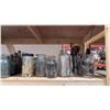 Image 7 : 2 SHELVES OF ASSORTED SIZE APOTHECARY JARS- SOME EMPTY, SOME WITH CONTENTS