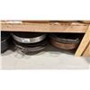 Image 3 : SHELF OF RUSTIC COOKING POTS/PANS