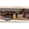 Image 3 : SHELF OF ASSORTED RUSTIC BOWLS, SERVING JUGS & UTENSILS