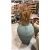 Image 2 : LARGE GREEN TAPERED PLANTER POT APPROX 1.9' W X 3'H