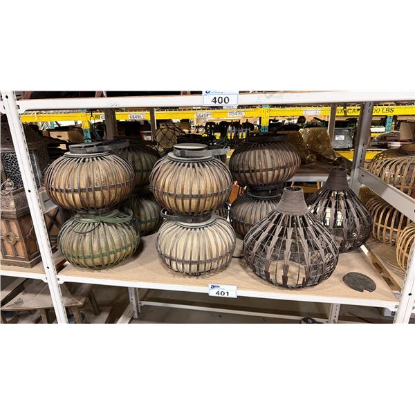 APPROX 8 ASSORTED HANGING LANTERNS